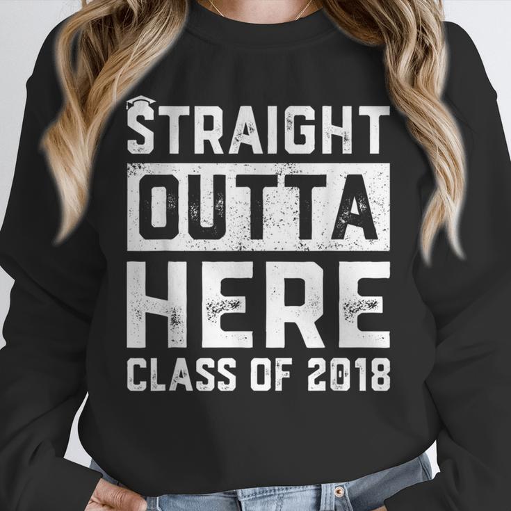 Straight Outta Here Class Of 2018 Senior Graduation Unisex Sweatshirt
