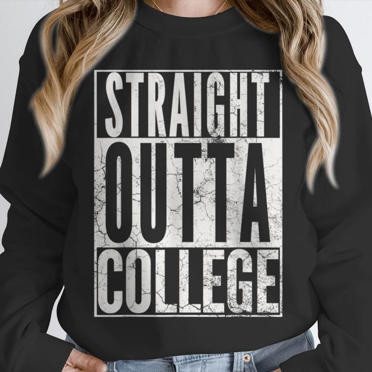STRAIGHT OUTTA COLLEGE Graduation 2019Shirt Her Him Women Unisex Sweatshirt