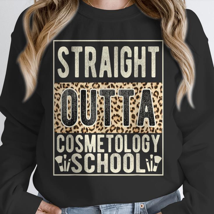 Straight Outta Cosmetology School Leopard Graduation Unisex Sweatshirt
