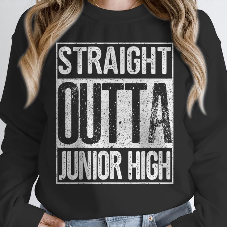 Straight Outta Junior High Shirt Graduation Idea Unisex Sweatshirt