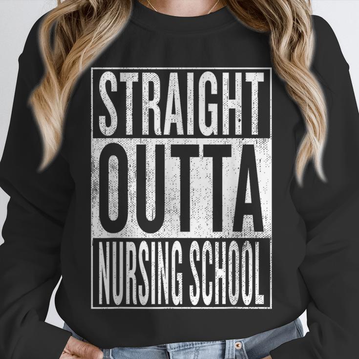 Straight Outta Nursing School Great Graduation Shirt Unisex Sweatshirt