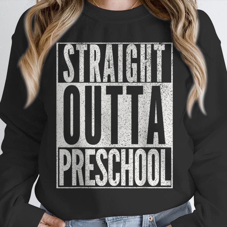 STRAIGHT OUTTA PRESCHOOL GIFT Grad Graduation Kids Unisex Sweatshirt