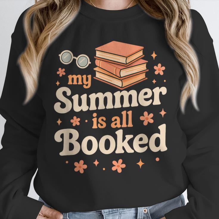My Summer Is All Booked Book Lover Reading Vacation 2025 Unisex Sweatshirt