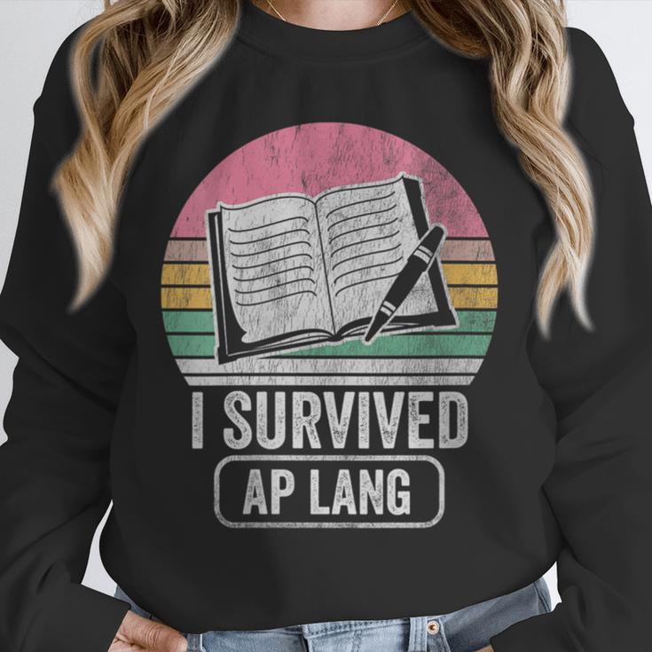 I Survived AP Lang Retro Book Graphic Unisex Sweatshirt I Survived AP Lang Retro Book Graphic Unisex Sweatshirt