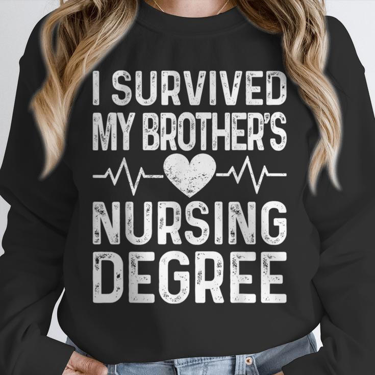 I Survived My Brother's Nursing Degree School Graduation Unisex Sweatshirt