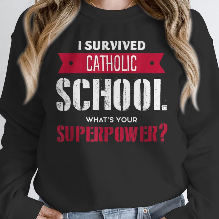 I Survived Catholic School Shirt Catholic Graduation Unisex Sweatshirt