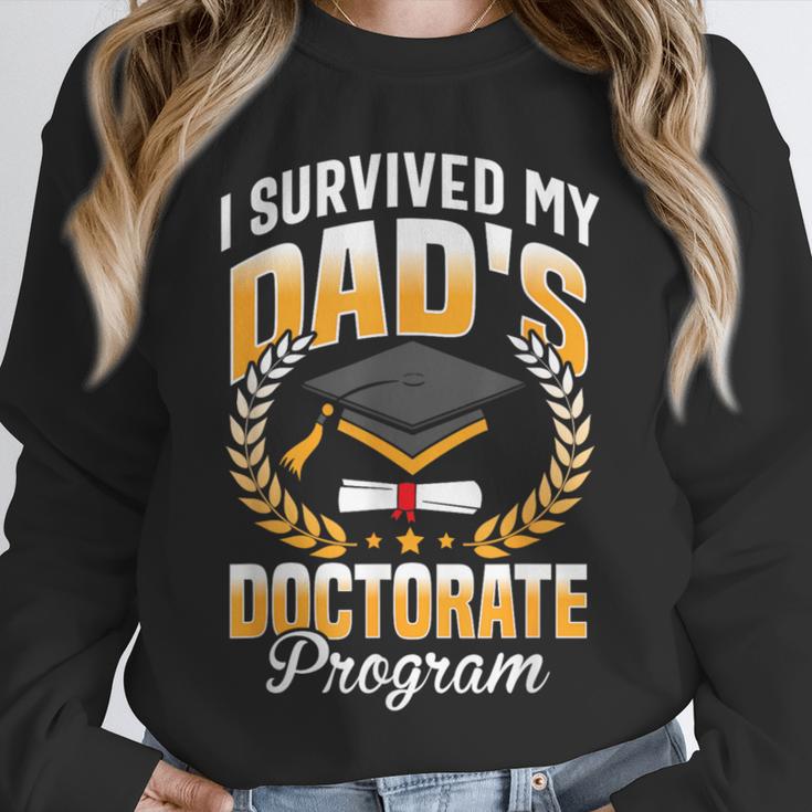 i Survived My Dads Doctorate Program Graduation Unisex Sweatshirt