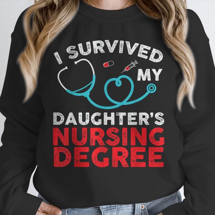 I Survived My Daughter's Nurse Degree School Graduation Unisex Sweatshirt