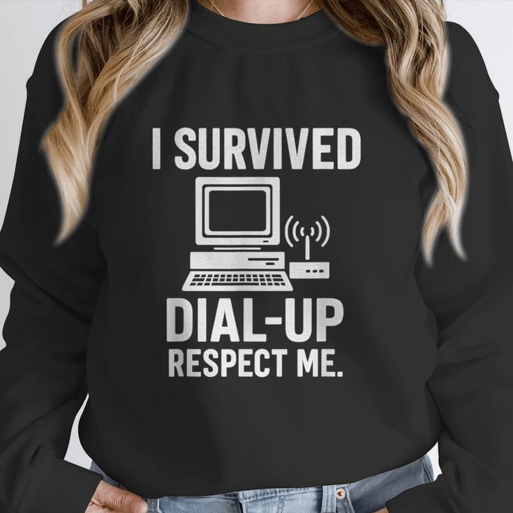 I Survived Dial-Up Internet – Retro 90s Nostalgia Unisex Sweatshirt