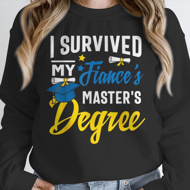 i Survived My Fiance's Masters Degree Graduation Gifts Unisex Sweatshirt
