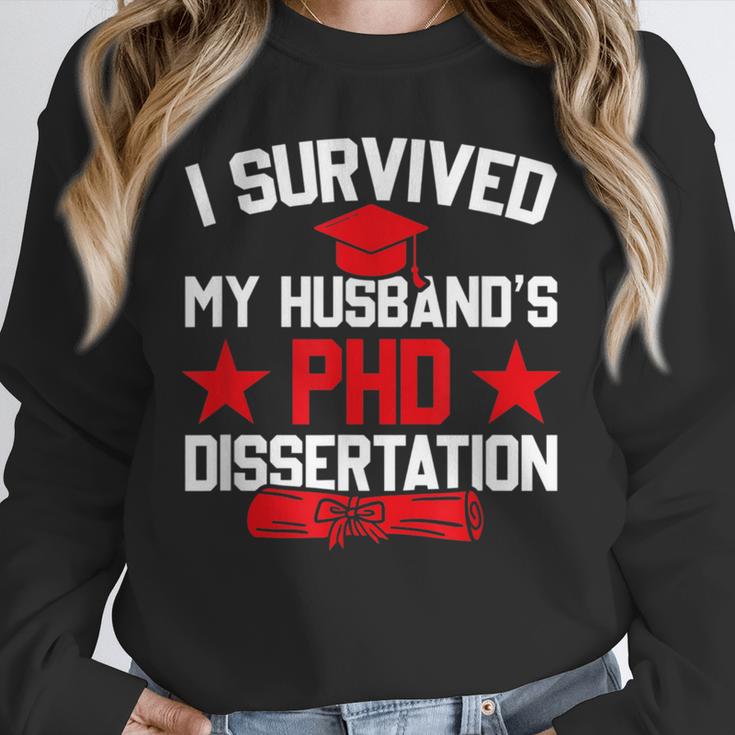 I Survived My Husband's PHD Dissertation Graduation Unisex Sweatshirt