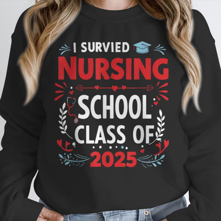I Survived Nursing School Class Of 2025 Nurse Graduation Unisex Sweatshirt