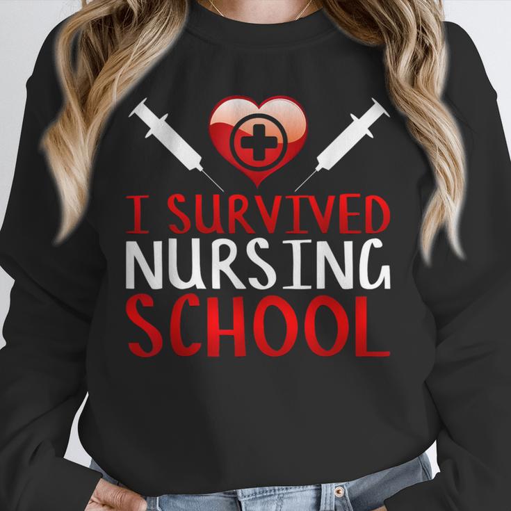 I Survived Nursing School Graduation Cool Unisex Sweatshirt
