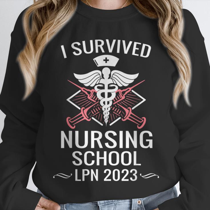 I Survived Nursing School LPN Class Of 2023 Nurse Graduation Unisex Sweatshirt