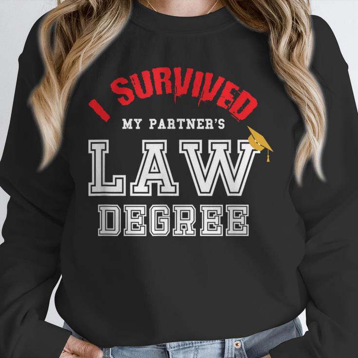 I Survived My Partner's Law Degree Graduation Shirt Unisex Sweatshirt