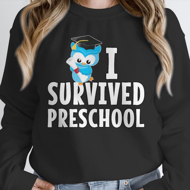 I Survived PreSchool Graduation Kids Owl Grad Shirt Unisex Sweatshirt