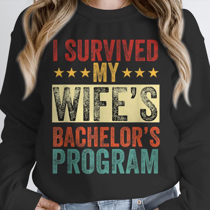 i Survived My Wife Bachelor's Degree Wife Graduation Unisex Sweatshirt