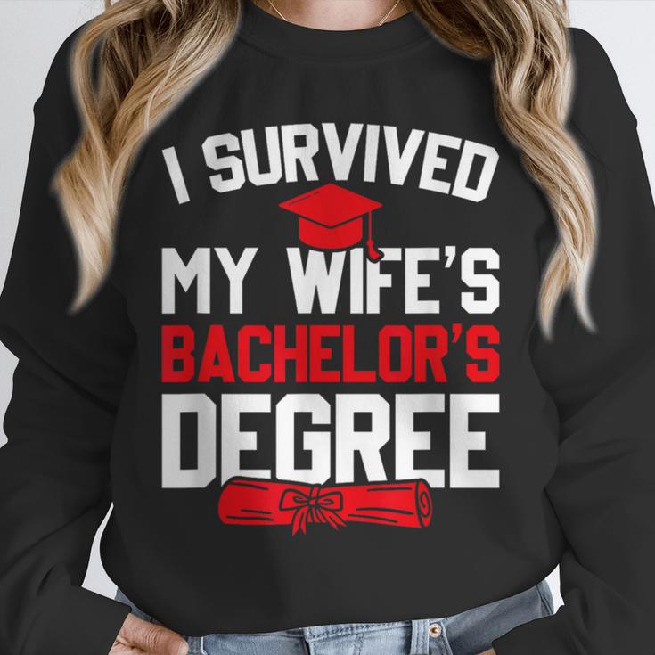 I Survived My Wife's Bachelor's Degree Graduation Unisex Sweatshirt