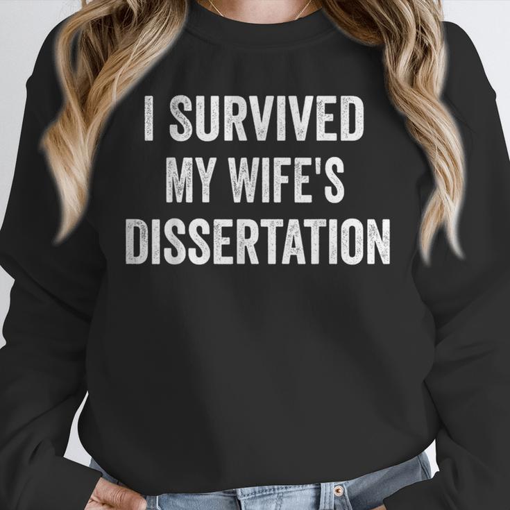 I Survived My Wife's Dissertation PhD Graduation Unisex Sweatshirt