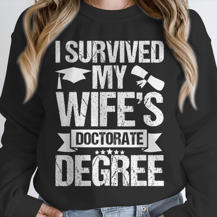 I Survived My Wifes Doctorate Degree Graduation Unisex Sweatshirt