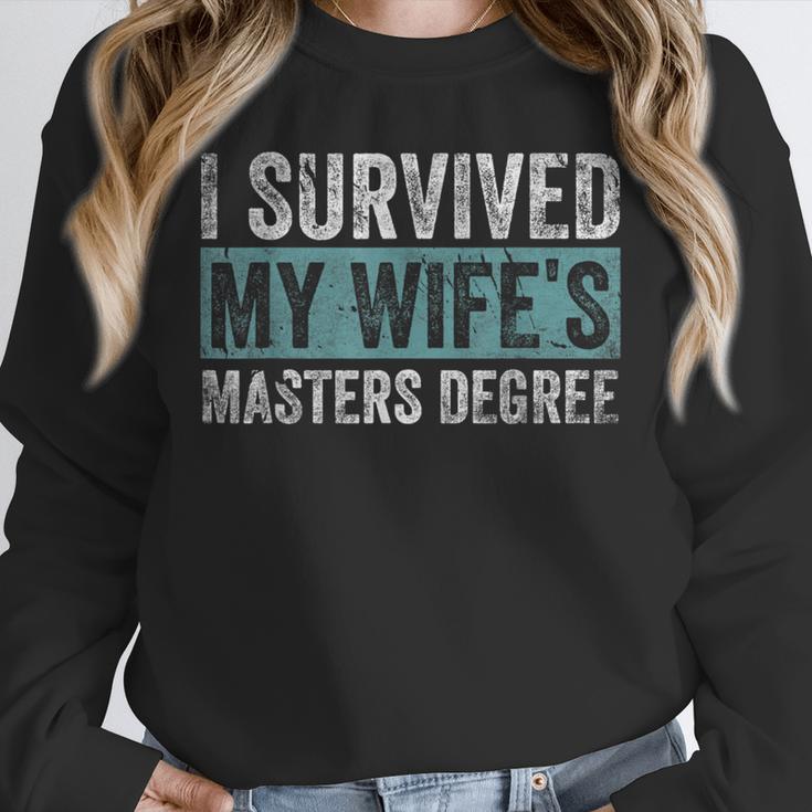 I Survived My Wife's Masters Degree Graduation Friends Unisex Sweatshirt
