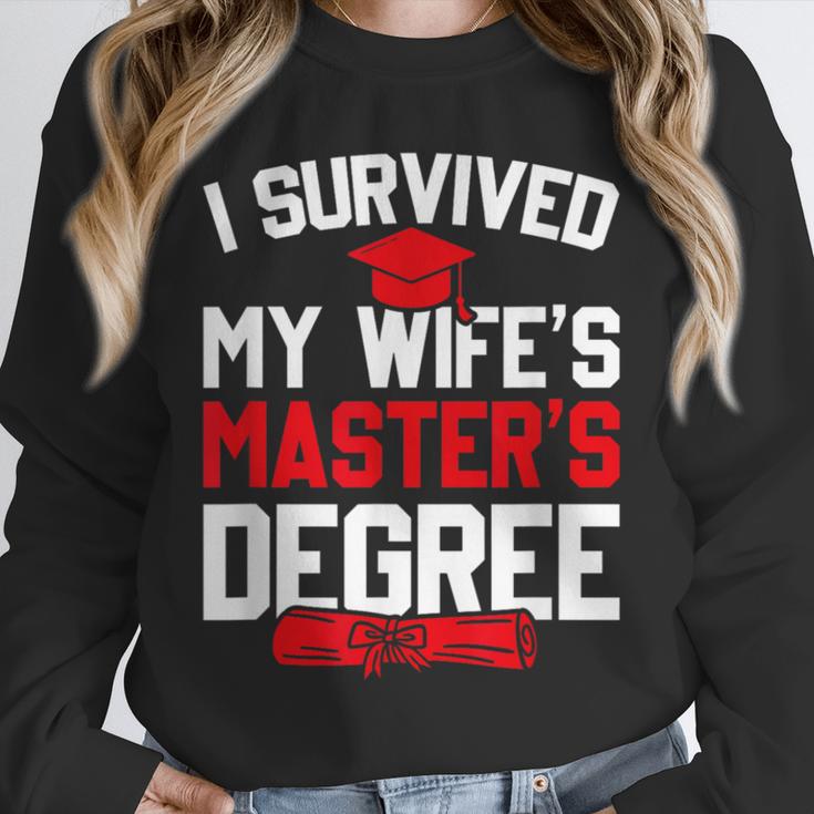 I Survived My Wife's Master's Degree Graduation Unisex Sweatshirt