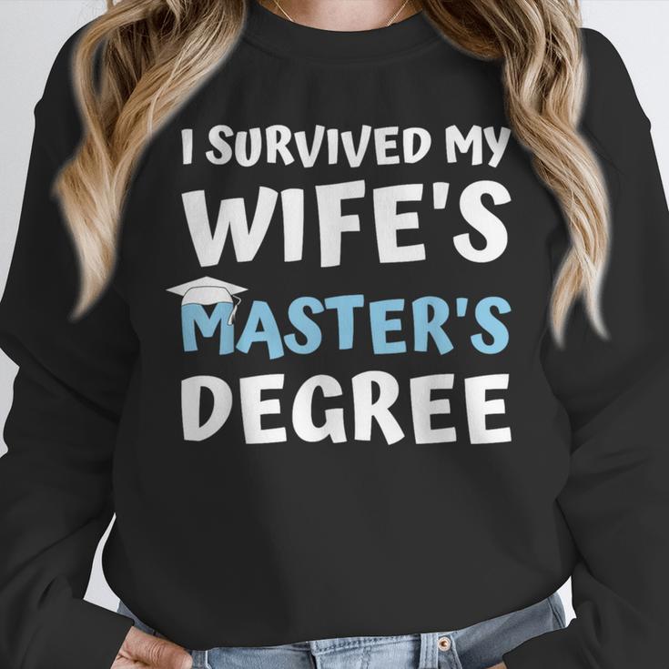i Survived My Wifes Masters Degree MBA College Graduation Unisex Sweatshirt