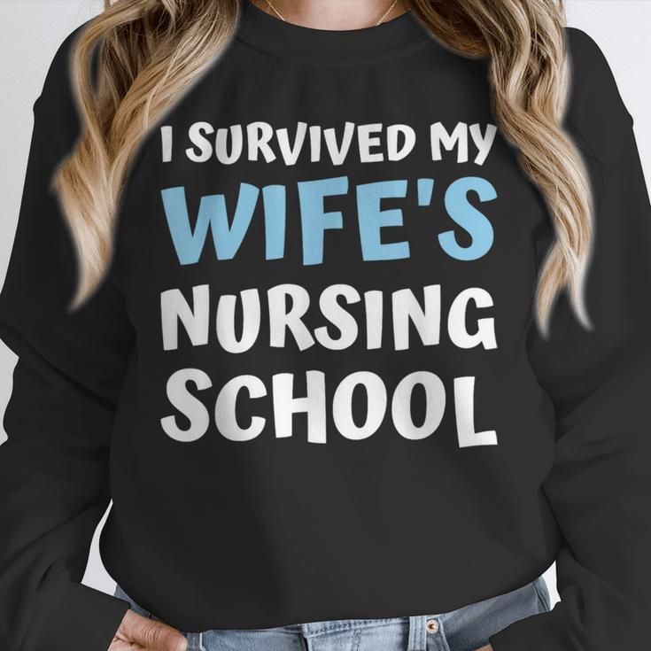 i Survived My Wifes Nursing School Degree Graduation Party Unisex Sweatshirt