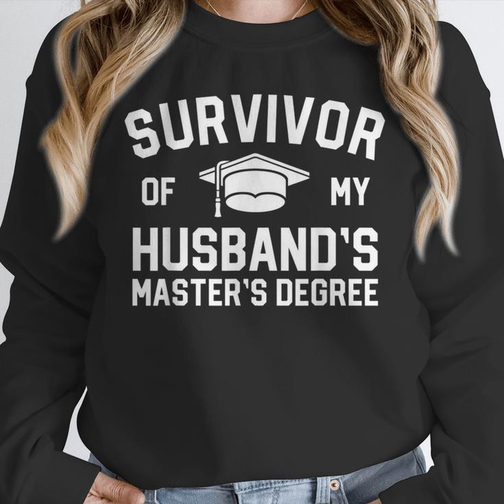 Survivor Of My Husbands Masters Degree Graduation Wife Unisex Sweatshirt
