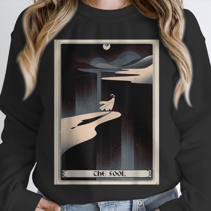 Tarot Cards Guide Book Esoteric Mysticism Clothing The Fool Tarot Card -Adults & Kids Small Short Sleeve Crew Neck Classic Fit Unisex Sweatshirt