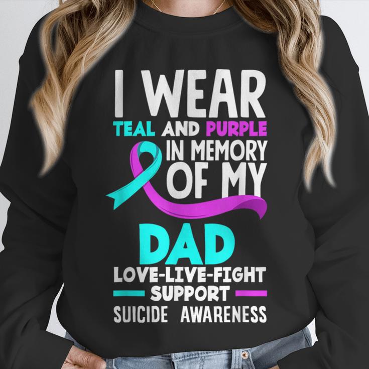 Teal & Purple In Memory Of My Dad Suicide Prevention Unisex Sweatshirt