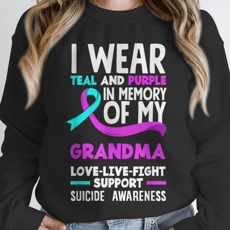 Teal & Purple In Memory Of My Grandma Suicide Prevention Unisex Sweatshirt Teal & Purple In Memory Of My Grandma Suicide Prevention Unisex Sweatshirt