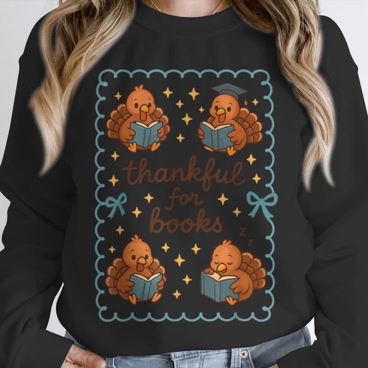 Thankful For Books Turkey Reading Book Lovers Fall Teacher Unisex Sweatshirt Thankful For Books Turkey Reading Book Lovers Fall Teacher Unisex Sweatshirt