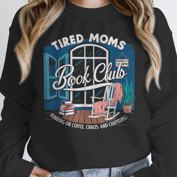 Tired Moms Book Club Coffee Chaos And Chapters Graphic Unisex Sweatshirt