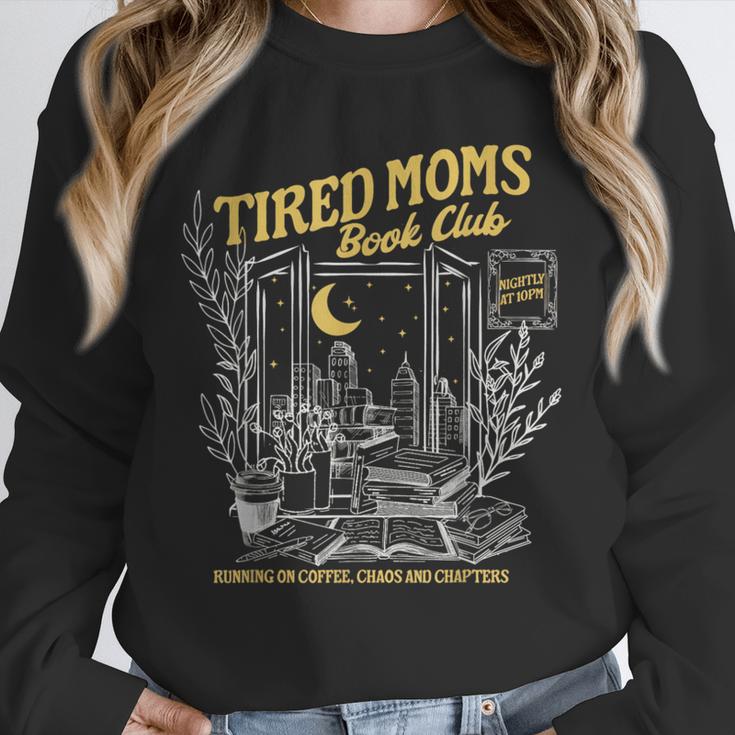 Tired Moms Club Bookish Book Lover Homebody Fall Book Club Unisex Sweatshirt