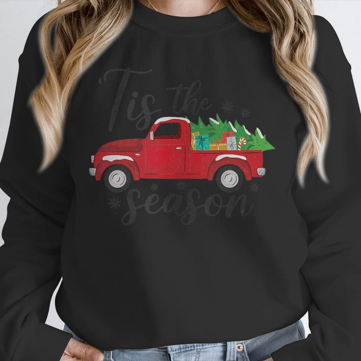 Tis The Season Holiday Nostalgia Red Truck Unisex Sweatshirt