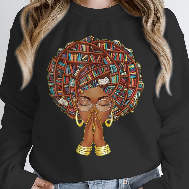 History Month Afro Book Lover Women Girls Librarian Unisex Sweatshirt