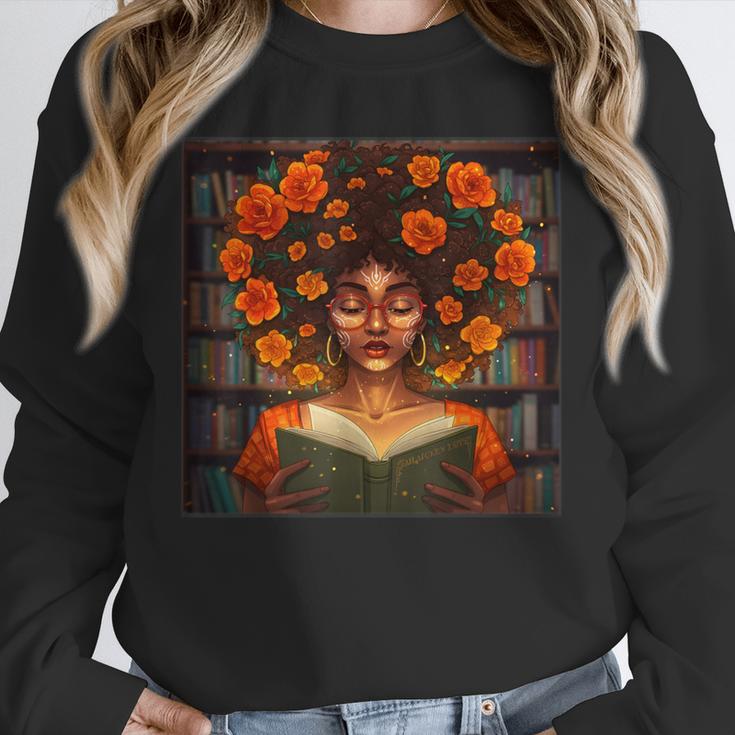 History Month Black Afro Girl Women Book Lovers Unisex Sweatshirt