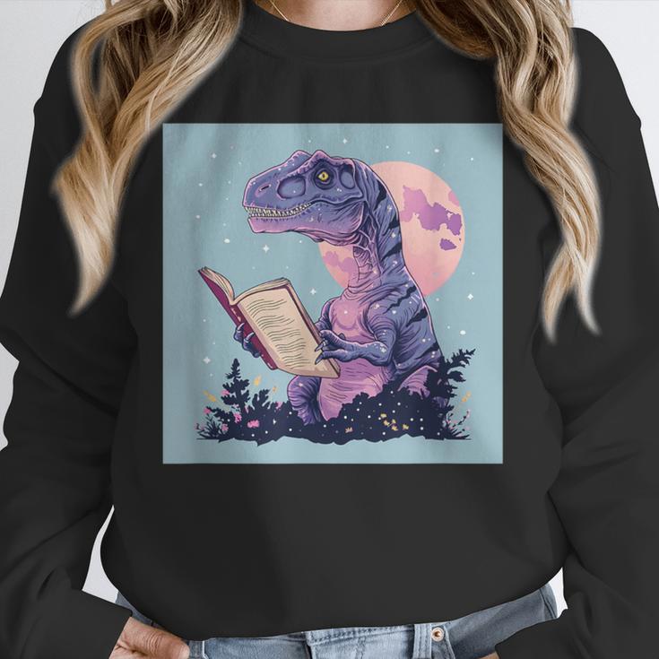 Trex Reading Book Dinosaur Unisex Sweatshirt Trex Reading Book Dinosaur Unisex Sweatshirt