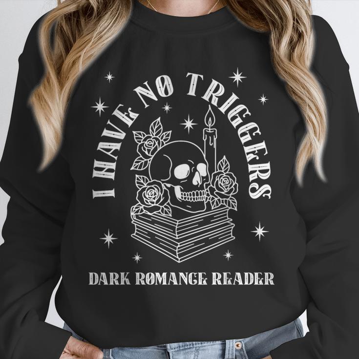 Trigger Warning Dark Romance Reader Bookish No Triggers Book Unisex Sweatshirt