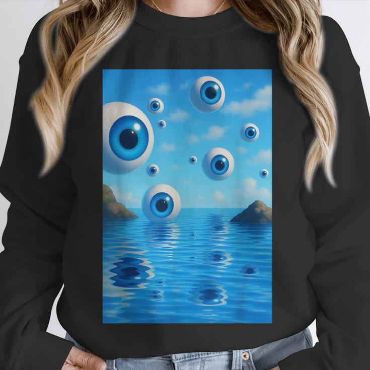 Trippy Weirdcore Frutiger Aero Surreal Eyeballs Y2K Unisex Sweatshirt Trippy Weirdcore Frutiger Aero Surreal Eyeballs Y2K Unisex Sweatshirt