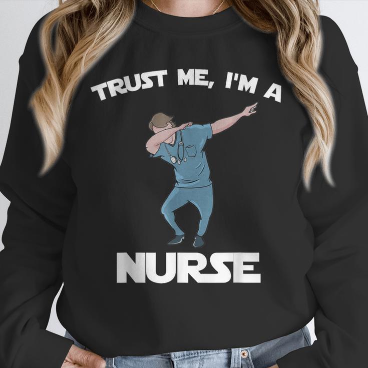 Trust Me I'm Nurse Shirt Dabbing Gift Nursing Graduation Unisex Sweatshirt