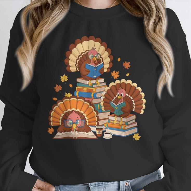 Turkey Read Books Reading Fall Thanksgiving Teacher Unisex Sweatshirt Turkey Read Books Reading Fall Thanksgiving Teacher Unisex Sweatshirt