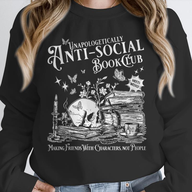 Unapologetically Antisocial Book Club Meets Weekly Retro Unisex Sweatshirt Unapologetically Antisocial Book Club Meets Weekly Retro Unisex Sweatshirt