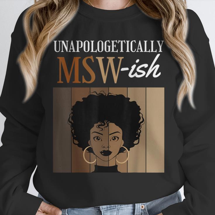 Unapologetically MSW-Ish Student Graduation Afro Unisex Sweatshirt