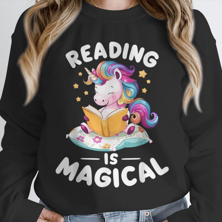 Unicorn Teacher Reading Is Magical Book Unisex Sweatshirt