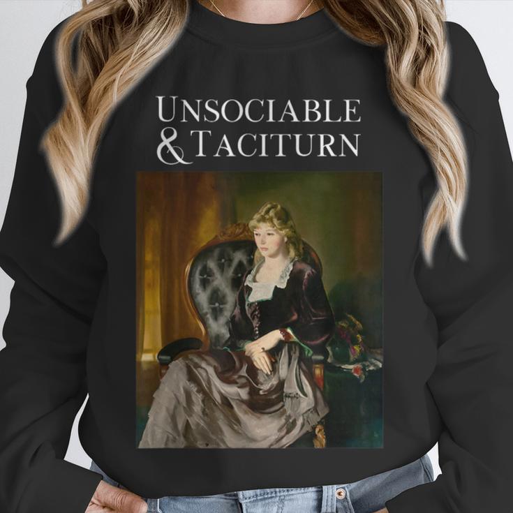 Unsociable And Taciturn Jane Austin Quote Book Classic Lit Unisex Sweatshirt Unsociable And Taciturn Jane Austin Quote Book Classic Lit Unisex Sweatshirt