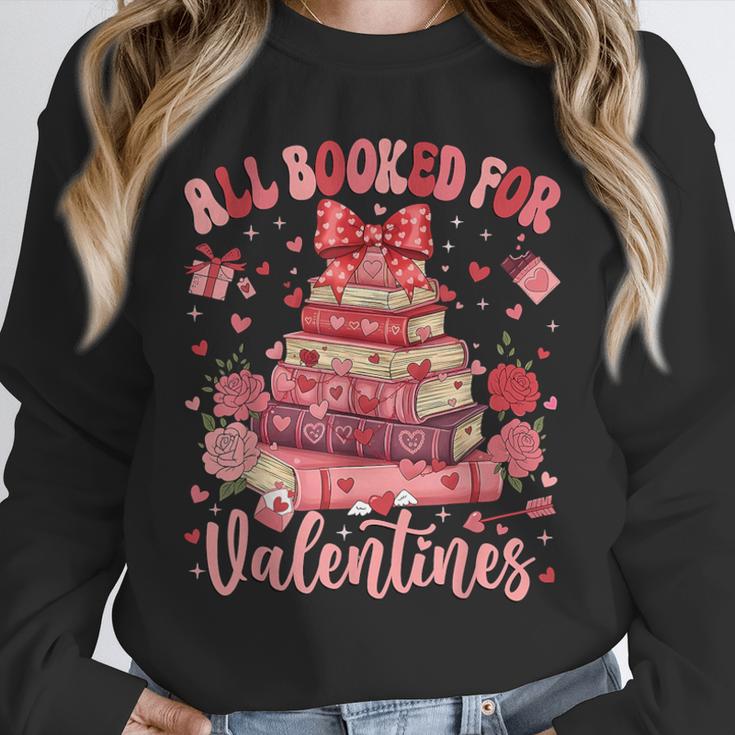 Valentine All Booked For Valentines Book Lovers Teacher Kid Unisex Sweatshirt
