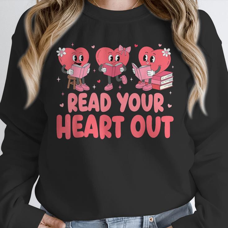 Valentine Day Book Read Your Heart Out Lovers Teacher Kids Unisex Sweatshirt Valentine Day Book Read Your Heart Out Lovers Teacher Kids Unisex Sweatshirt