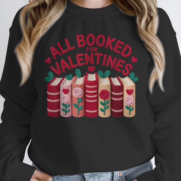 Valentines All Booked For Valentine Book Lover Teacher Unisex Sweatshirt